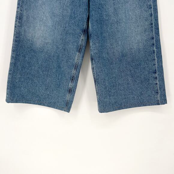 AGOLDE Valeria High Rise Wide Leg Jeans Temor Medium Wash Size 26 - Picture 3 of 6